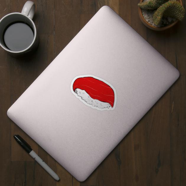 Sushi tuna sticker by Uwaki